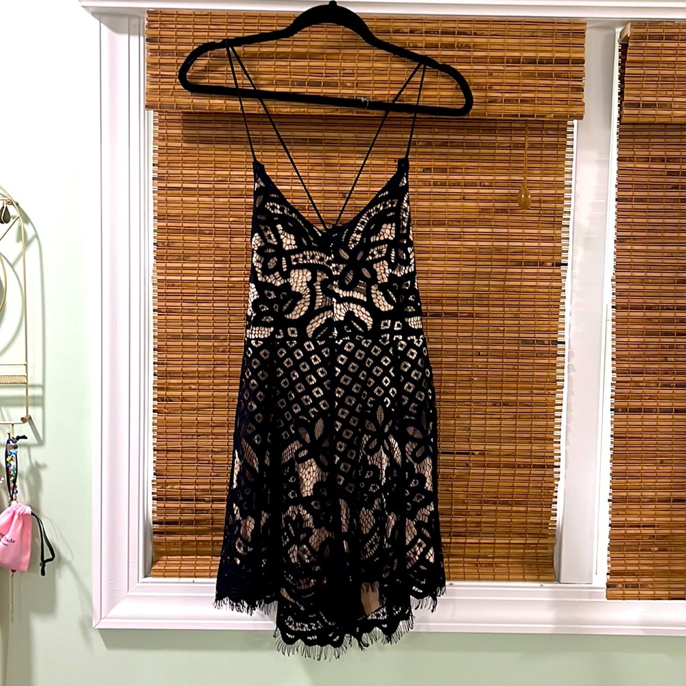 Express size 6 black lace romper